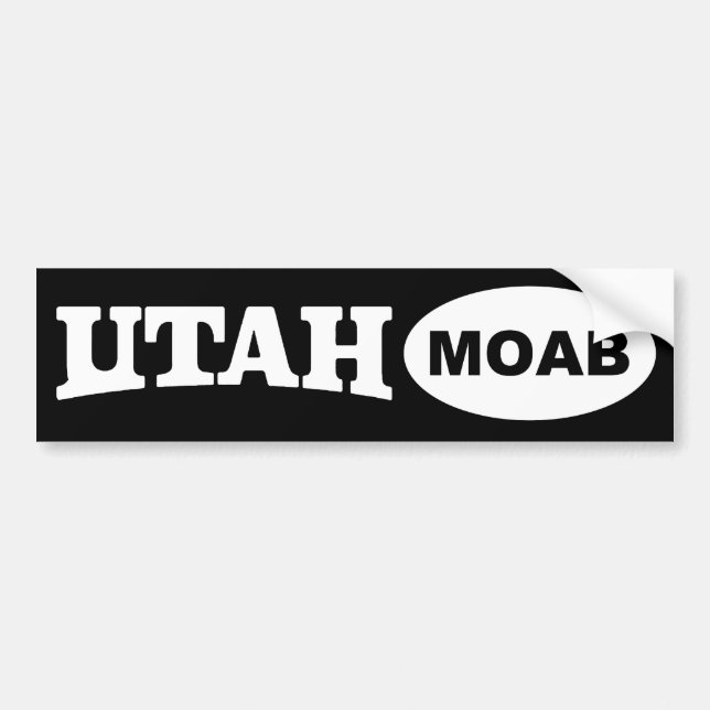Autocollant De Voiture Adhésif pour pare-chocs de MOAB Utah (Devant)