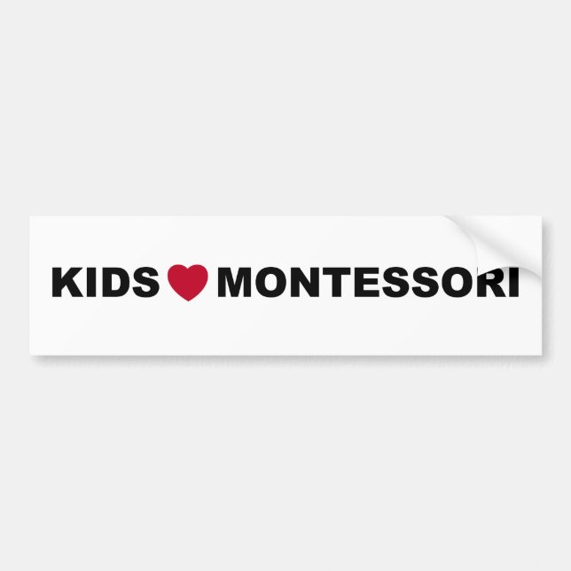 Autocollant De Voiture Adhésif pour pare-chocs de Montessori d'amour (Devant)