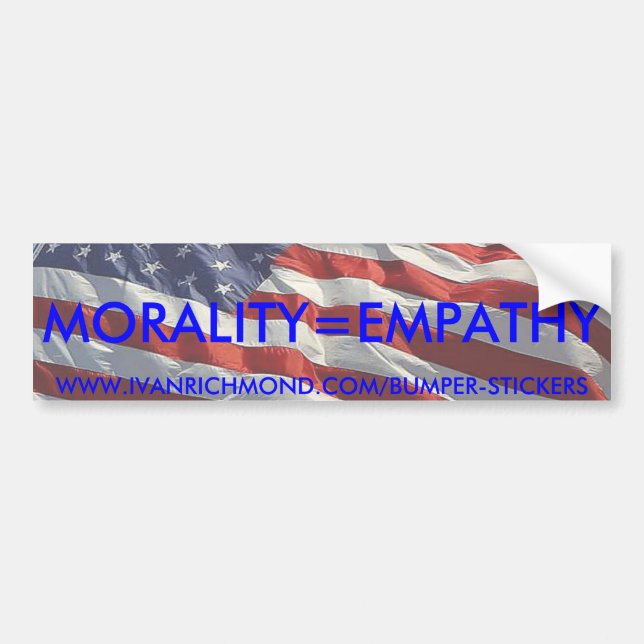 Autocollant De Voiture Adhésif pour pare-chocs de Morality=Empathy (Devant)