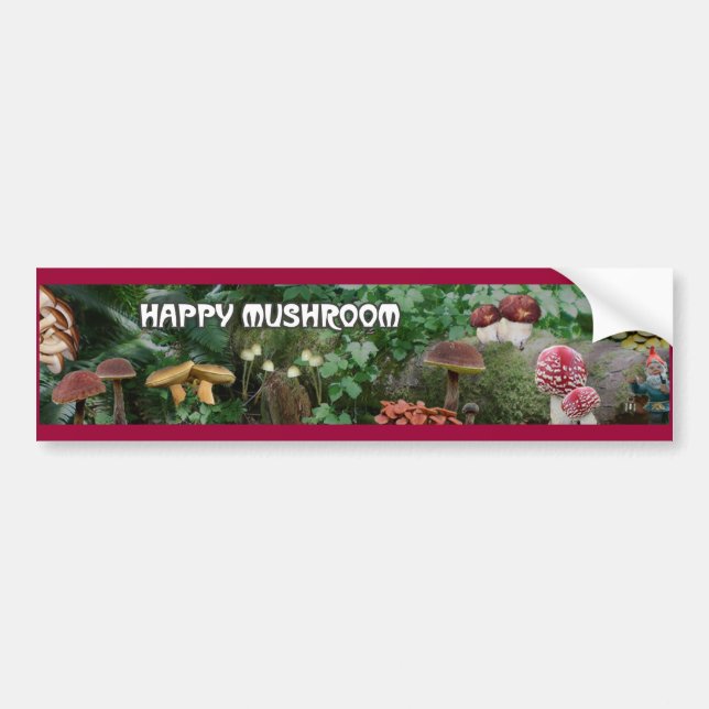 Autocollant De Voiture Adhésif pour pare-chocs de Mushroomscape (Devant)