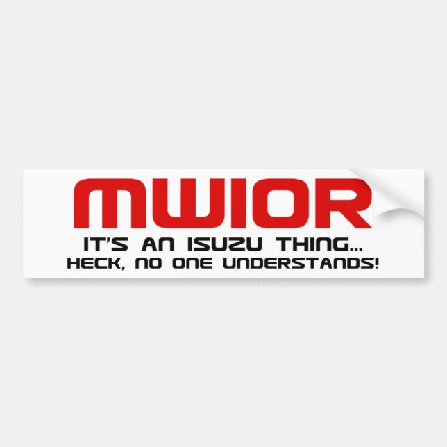 Autocollant De Voiture Adhésif pour pare-chocs de MWIOR (Devant)
