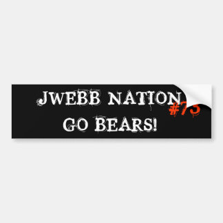 AUTOCOLLANT DE VOITURE ADHÉSIF POUR PARE-CHOCS DE NATION DE JWEBB