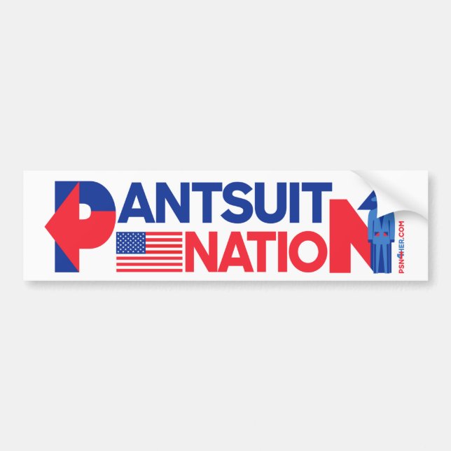 Autocollant De Voiture Adhésif pour pare-chocs de nation de Pantsuit (Devant)