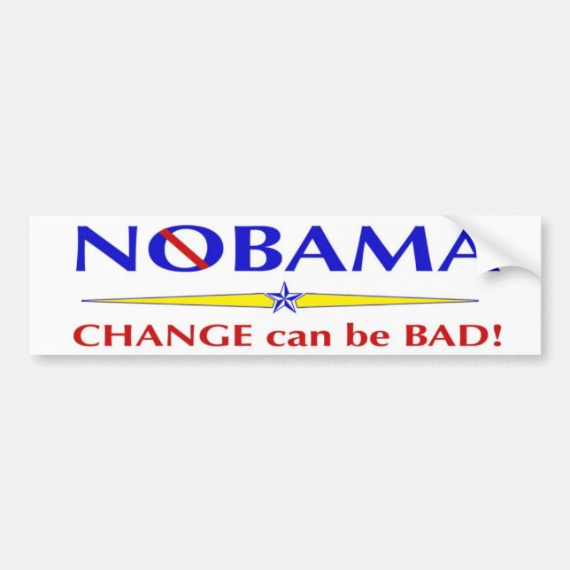 Autocollant De Voiture Adhésif pour pare-chocs de NObama (Devant)