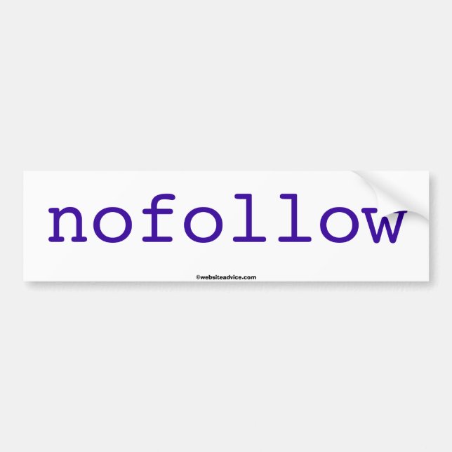 Autocollant De Voiture adhésif pour pare-chocs de nofollow (Devant)