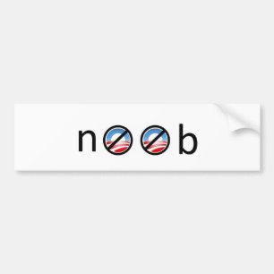 Autocollant De Voiture Adhésif pour pare-chocs de Noob anti-Obama