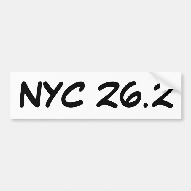 Autocollant De Voiture Adhésif pour pare-chocs de NYC 26,2 (Devant)