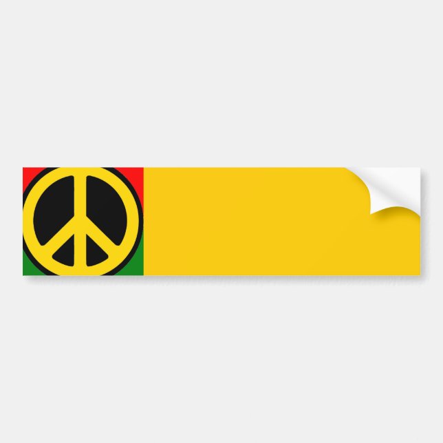 Autocollant De Voiture Adhésif pour pare-chocs de paix de Rasta (Devant)