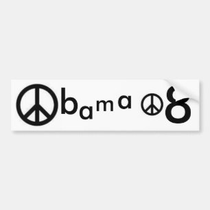 Autocollant De Voiture Adhésif pour pare-chocs de paix d'Obama 08