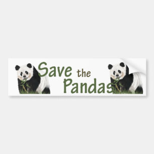 Autocollant De Voiture adhésif pour pare-chocs de panda