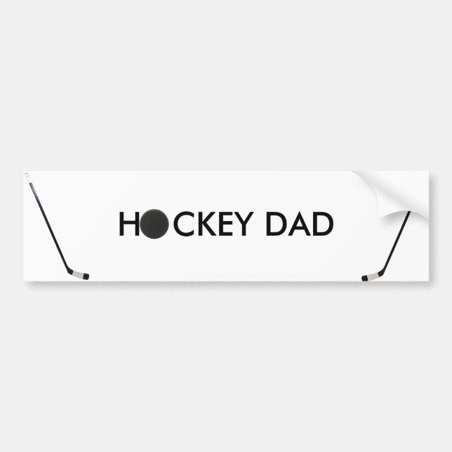 Autocollant De Voiture adhésif pour pare-chocs de papa d'hockey (Devant)