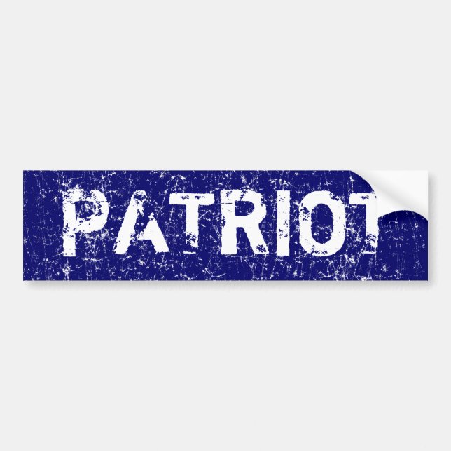 Autocollant De Voiture Adhésif pour pare-chocs de patriote (regard (Devant)