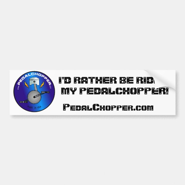 Autocollant De Voiture Adhésif pour pare-chocs de PedalChopper (Devant)
