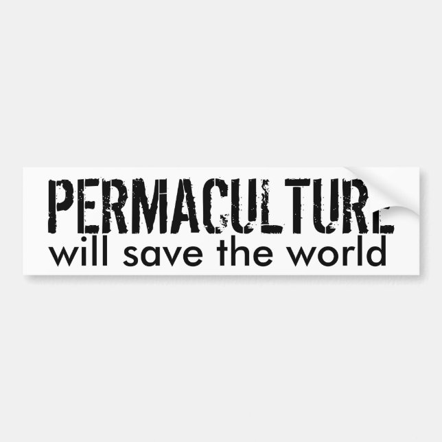 Autocollant De Voiture Adhésif pour pare-chocs de Permaculture (Devant)