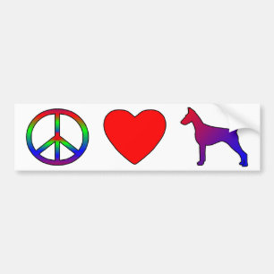 Autocollant De Voiture Adhésif pour pare-chocs de Pinschers de dobermann