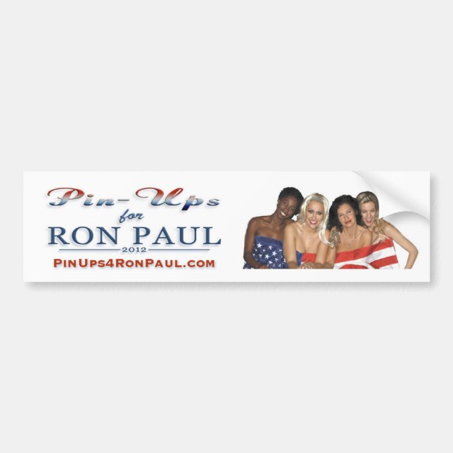 Autocollant De Voiture Adhésif pour pare-chocs de PinUps4RonPaul (Devant)