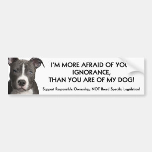 Autocollant De Voiture Adhésif pour pare-chocs de pitbull (blanc) anti-