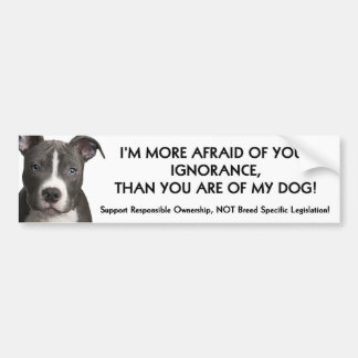 Autocollant De Voiture Adhésif pour pare-chocs de pitbull (blanc) anti-
