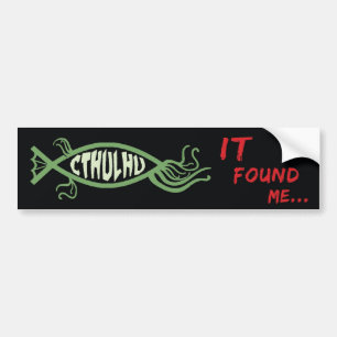 Autocollant De Voiture Adhésif pour pare-chocs de poissons de Cthulhu -