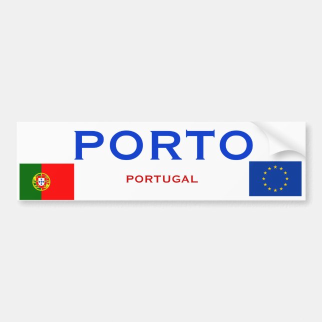 Autocollant De Voiture Adhésif pour pare-chocs de Porto (Portugal) (Devant)