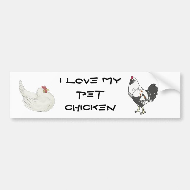 Autocollant De Voiture Adhésif pour pare-chocs de poulet d'animal (Devant)