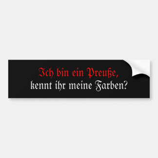 Autocollant De Voiture Adhésif pour pare-chocs de Preuße d'ein de