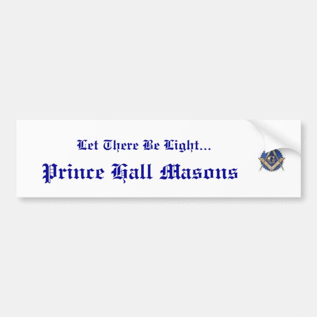 Autocollant De Voiture Adhésif pour pare-chocs de prince Hall (Devant)