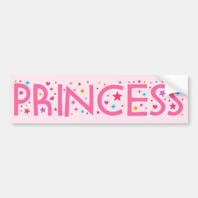 Autocollant De Voiture Adhésif pour pare-chocs de princesse (Devant)
