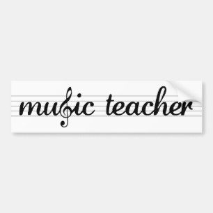 Autocollant De Voiture Adhésif pour pare-chocs de professeur de musique