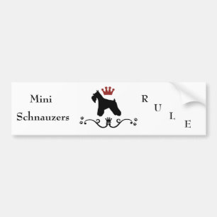 Autocollant De Voiture Adhésif pour pare-chocs de règle de Schnauzers