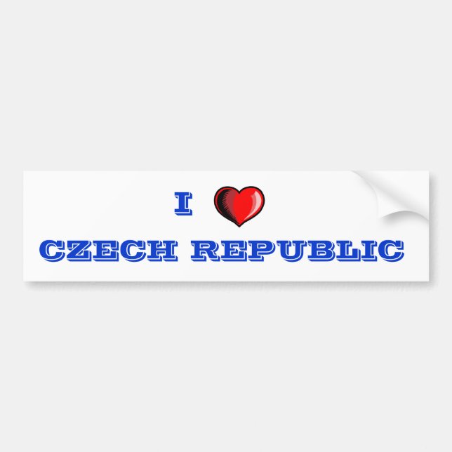 Autocollant De Voiture Adhésif pour pare-chocs de République Tchèque (Devant)