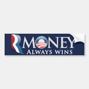 Autocollant De Voiture Adhésif pour pare-chocs de RMoney Romney Obama