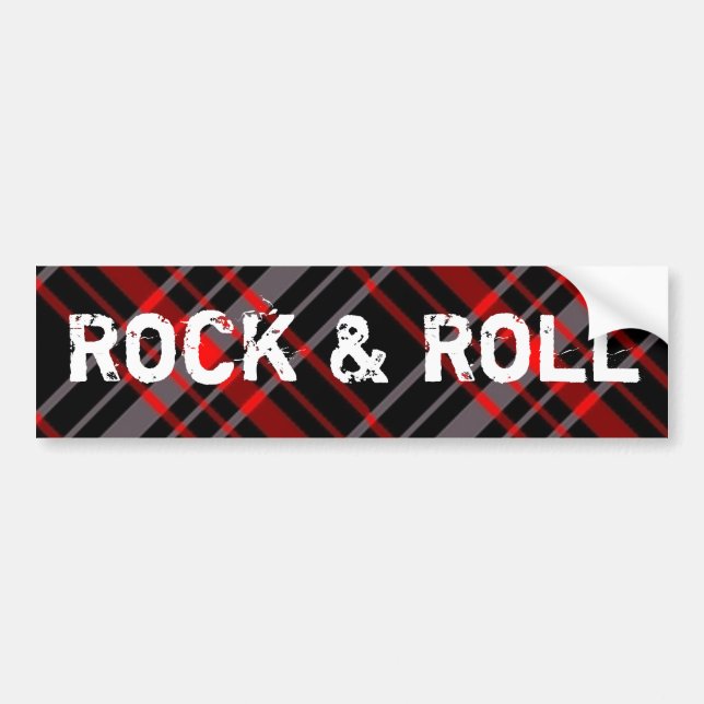 Autocollant De Voiture Adhésif pour pare-chocs de rock de plaid (Devant)