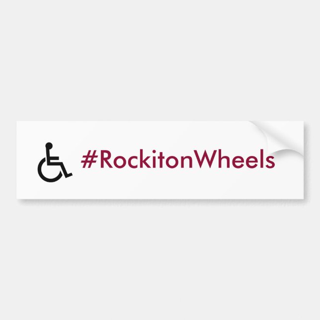 Autocollant De Voiture Adhésif pour pare-chocs de #RockitonWheels (Devant)