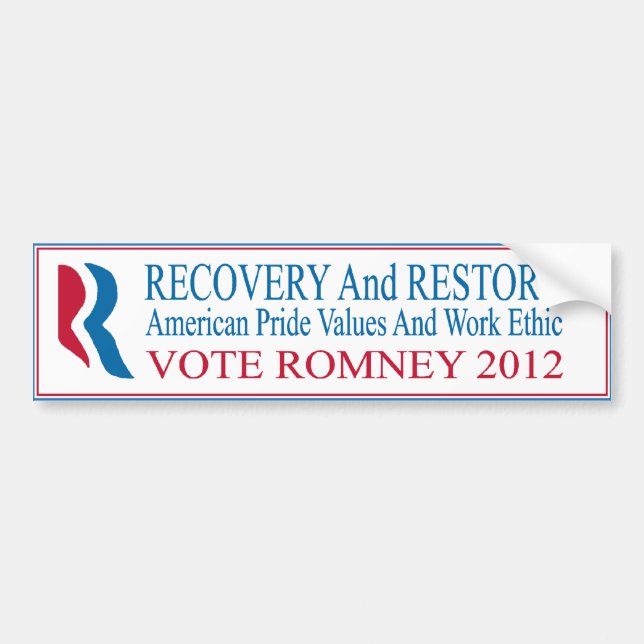 Autocollant De Voiture Adhésif pour pare-chocs de ROMNEY (Devant)