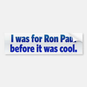 Autocollant De Voiture Adhésif pour pare-chocs de Ron Paul
