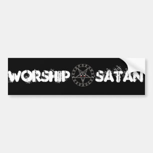 Autocollant De Voiture Adhésif pour pare-chocs de Satan de culte