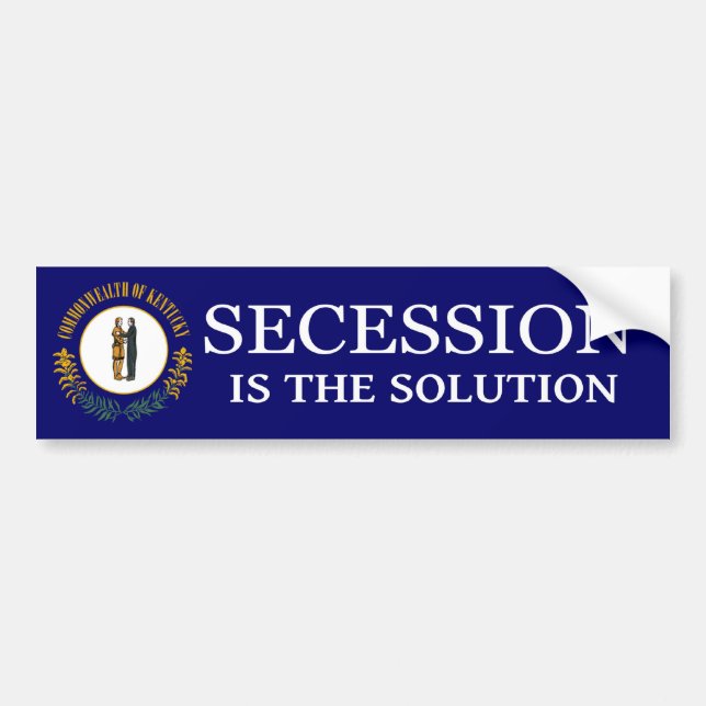 Autocollant De Voiture Adhésif pour pare-chocs de secession du Kentucky (Devant)