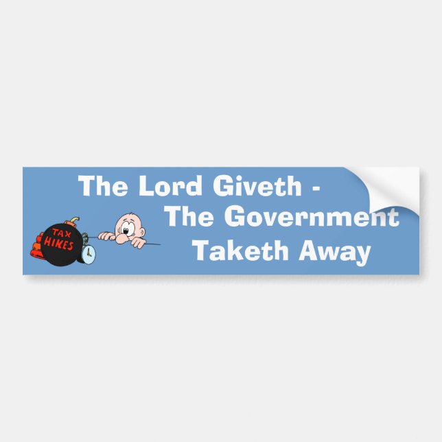 Autocollant De Voiture Adhésif pour pare-chocs de seigneur Giveth (Devant)