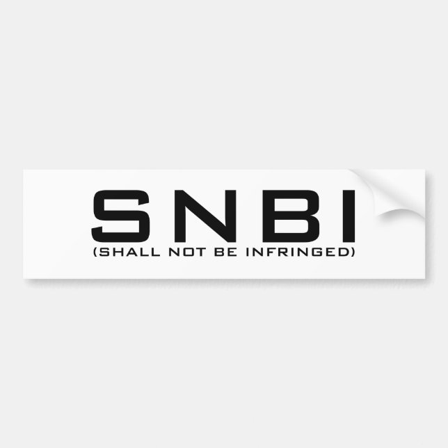 Autocollant De Voiture Adhésif pour pare-chocs de SNBI (Devant)
