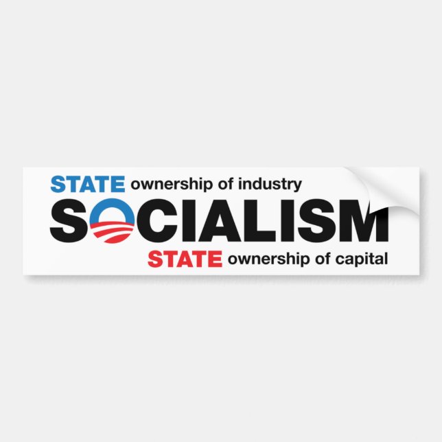 Autocollant De Voiture Adhésif pour pare-chocs de socialisme d'Obama (Devant)