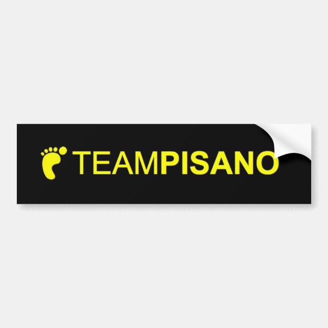 Autocollant De Voiture Adhésif pour pare-chocs de TeamPisano (Devant)
