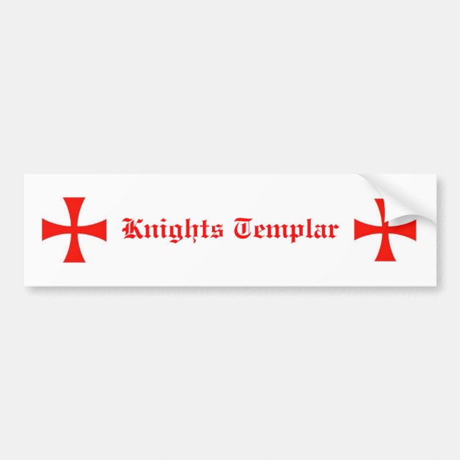 Autocollant De Voiture Adhésif pour pare-chocs de Templar de chevaliers (Devant)