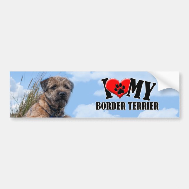Autocollant De Voiture Adhésif pour pare-chocs de Terrier de frontière (Devant)
