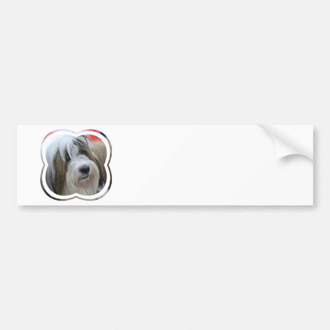 Autocollant De Voiture Adhésif pour pare-chocs de Terrier tibétain (Devant)