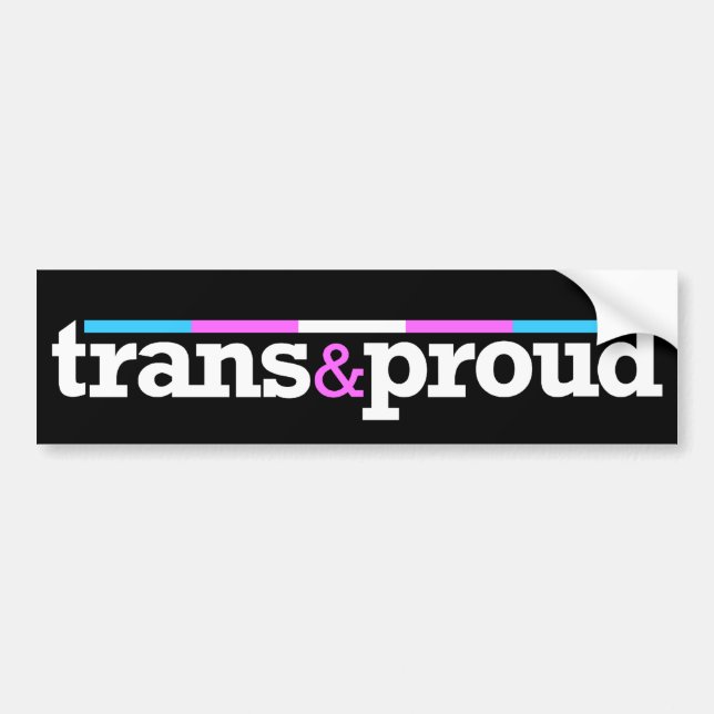 Autocollant De Voiture Adhésif pour pare-chocs de Trans&proud (Devant)
