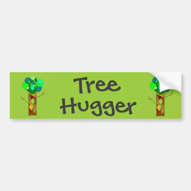 Autocollant De Voiture Adhésif pour pare-chocs de TREEHUGGER (Devant)