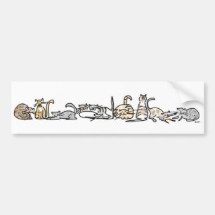 Autocollant De Voiture Adhésif pour pare-chocs de troupeau de chat