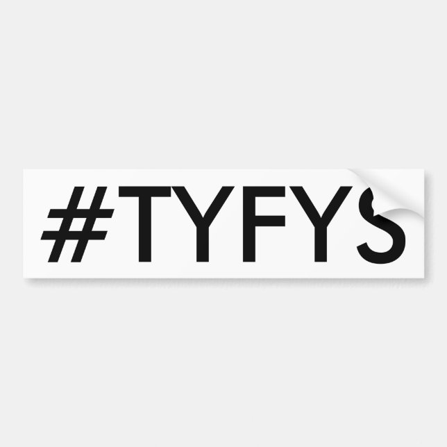 Autocollant De Voiture Adhésif pour pare-chocs de #TYFYS (Devant)