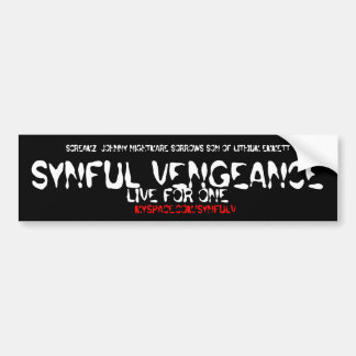 Autocollant De Voiture Adhésif pour pare-chocs de VENGEANCE de SYNFUL